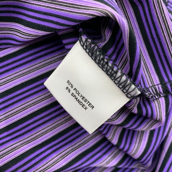 Peter Millar Summer Comfort Golf Polo Shirt Mens XL Striped Purple Stretch - Picture 10 of 16